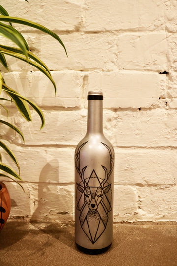 Metallic Black Recycled Bottle Vase - NamegStore